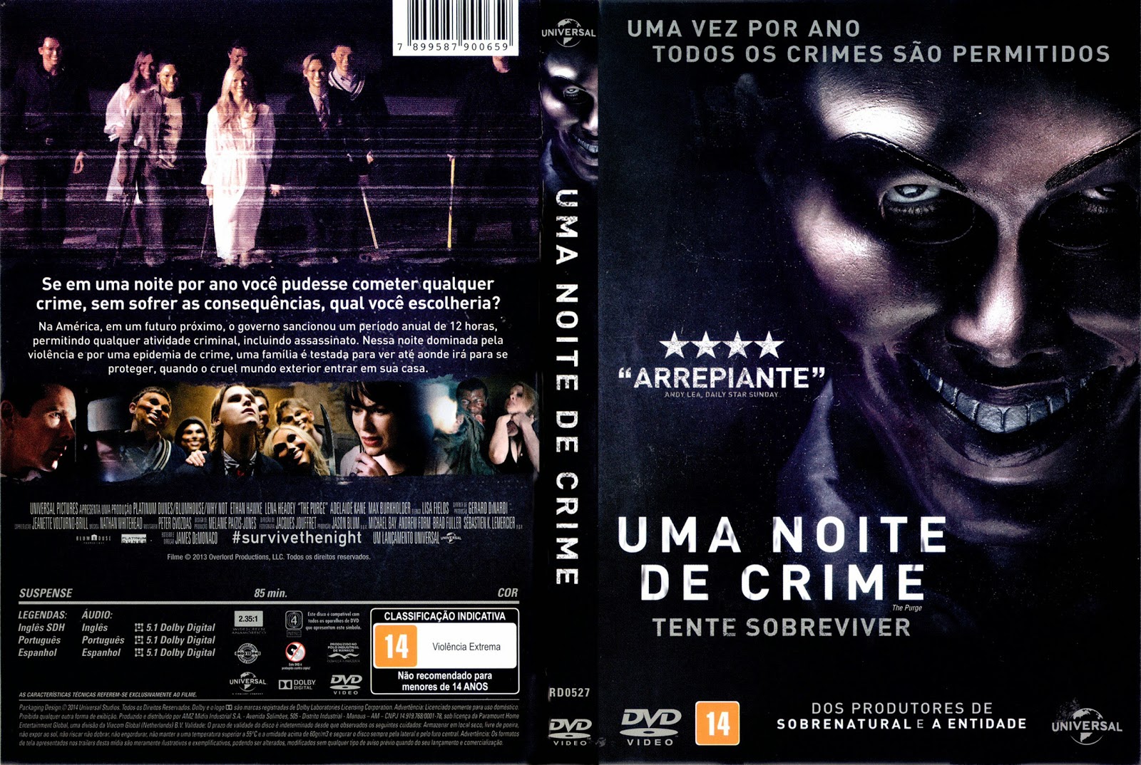 Capa DVD Uma Noite De Crime