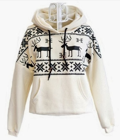 Deer Hooded Warm Sweater shirt Fashion Trend