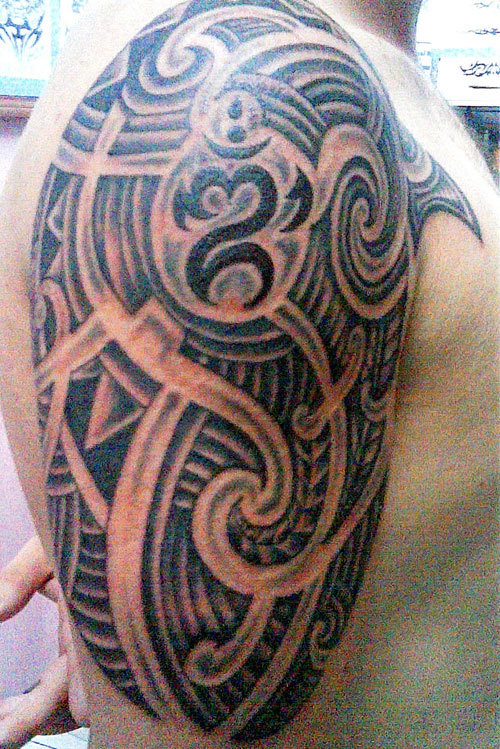  Tato  Tribal 3D Temporer Abstrak Naga Tato  