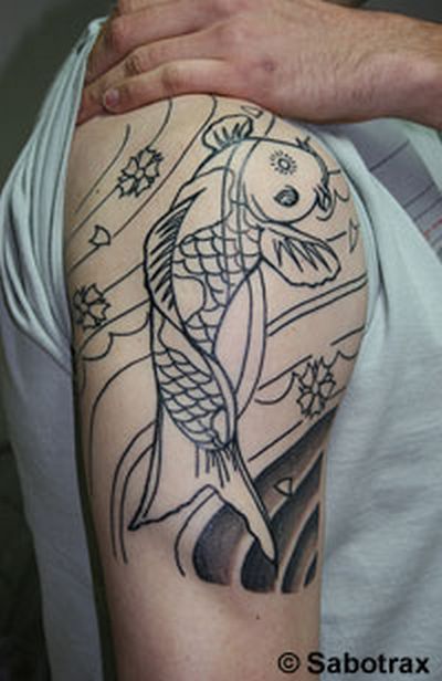 Koi Fish Tattoos on Sleeve