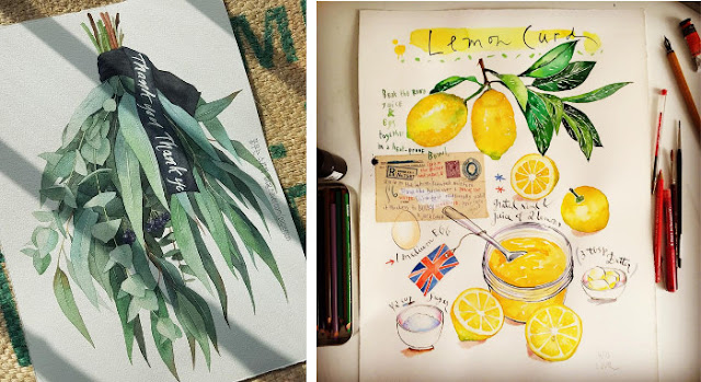 Illustrations Bouquet d'eucalyptus : Soo Mong, Lemon curd : Lucile Prache