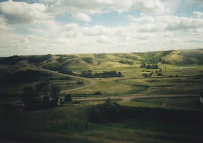 View from the Gassman Coulee Trestle near Minot, North Dakota, on July 31, 1999