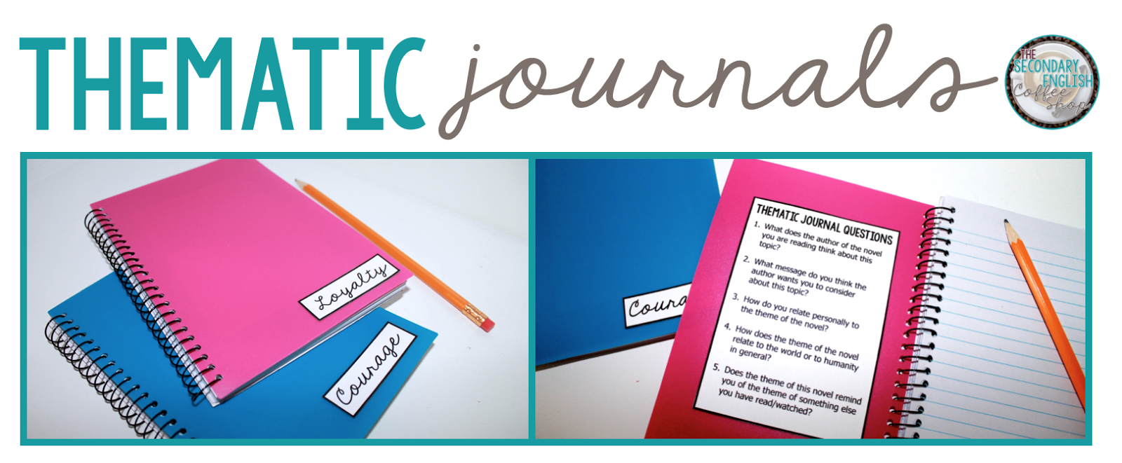 Teaching theme?  Use thematic journals to help your students discuss and analyze theme with their classmates, even if they aren't reading the same novel!