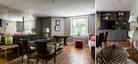 Un interior decorado con una suave pátina color gris para una casa londinense chicanddeco