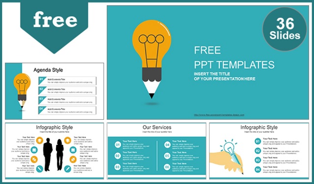 Template PPT Creative Idea Bulb