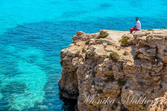 Comino Island Blue Lagoon Malta by Monika Mukherjee