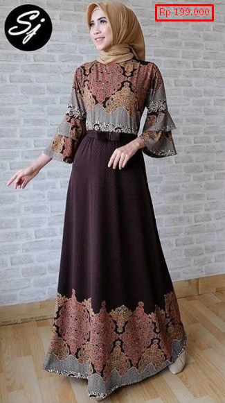 77 Model Baju Batik Muslim 2019 Modern Terbaru Remaja 