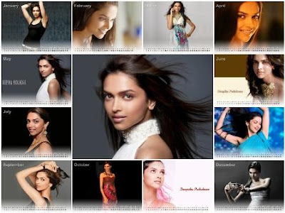 Deepika Padukone Desktop Calendar 2011