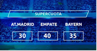 Mondobets Supercuota Atlético vs Bayern 1-12-2020