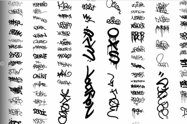 Graffiti Tags DesignAlphabet Letters On Paper