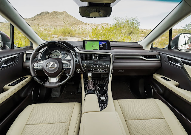Interior view of 2019 Lexus RX450hL 
