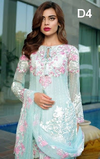 Mina Hasan Embroidered Fabrics Eid 2016 by Shariq Textiles