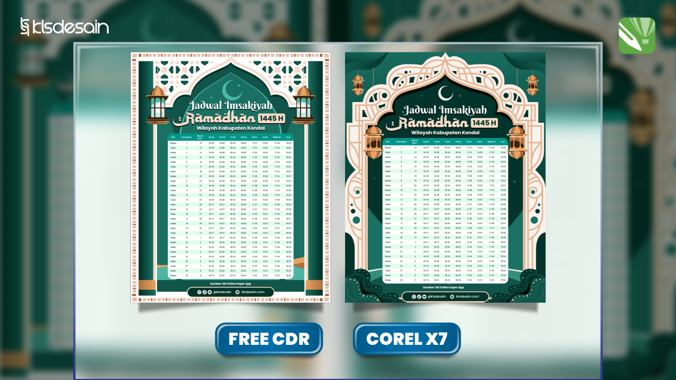 Desain Jadwal Imsakiyah Ramadhan 1445 H - KLS Desain