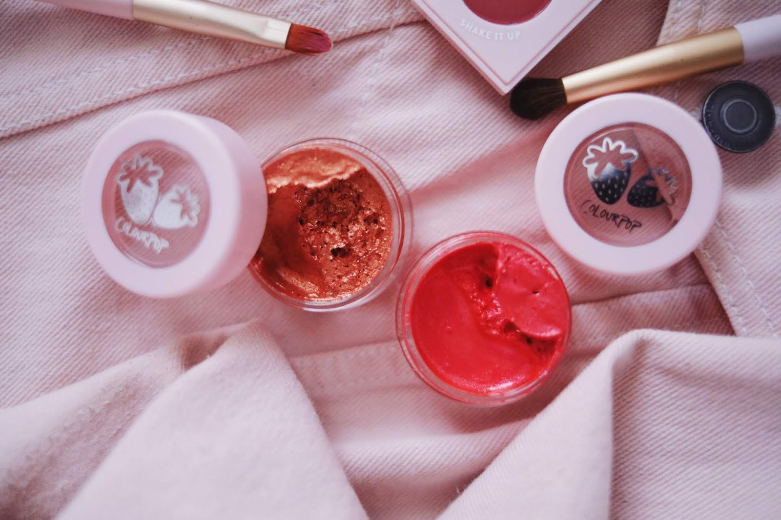 ColourPop , strawberry shake , strawberry collection , jelly Shadow , rose mademoiselle, rose mademoiselle, see u later , strawberry jam ,