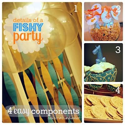 Fish Themed Birthday Party on Cookie Crumbs   Sawdust  Fishy Party