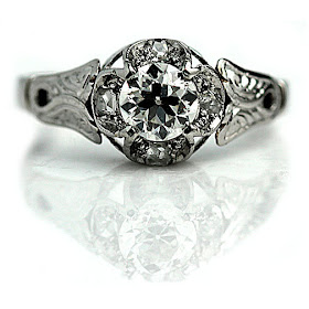 art deco diamond engagement ring