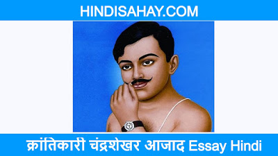 क्रांतिकारी चंद्रशेखर आजाद - Chandrashekhar Azad Essay In Hindi