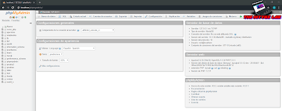 phpmyadmin crear base de datos