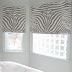 Grey & White Zebra Roman Blinds