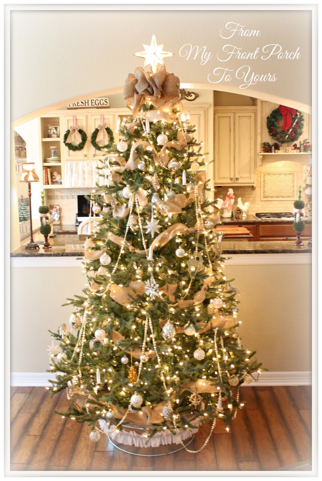 Silver, White, Gold Christmas Tree