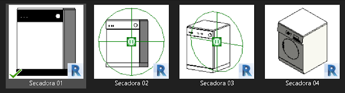 Secadora elétrica em Revit - Famílias Revit