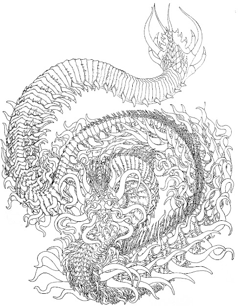  Fire Dragon Linework By Benjaminthefox