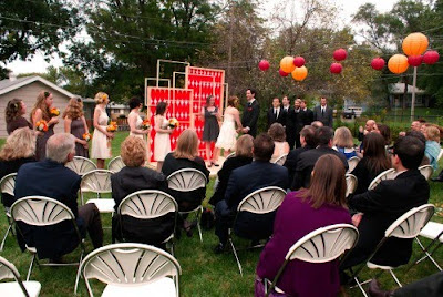 Framed Wedding Vows on Wedding Ceremony Backdrop Idea