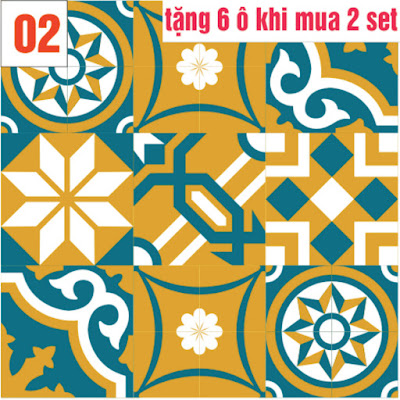 Decal gạch bông 02