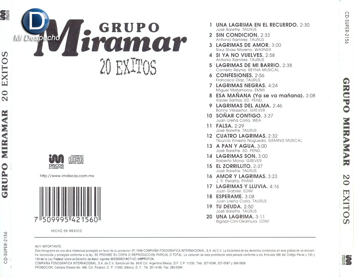 Grupo Miramar 20 Exitos