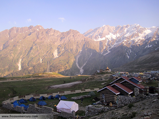 View of camp site at Marhi