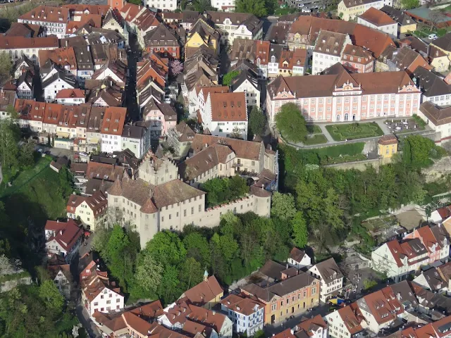 View of Meersburg from the Lake Constance Zeppelin