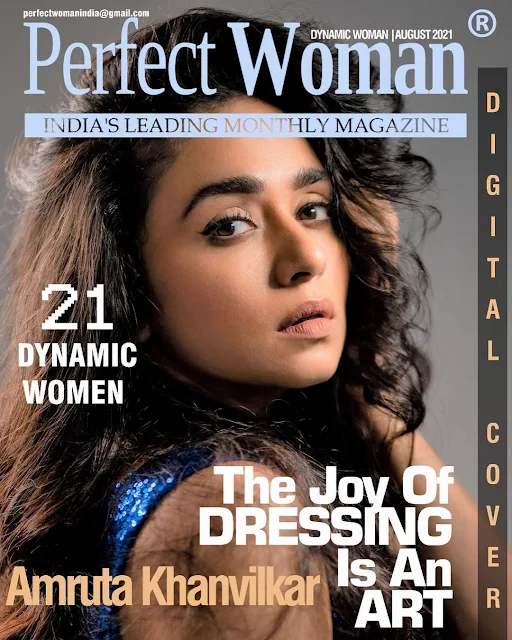 Amruta Khanvilkar in cover of Perfect Women Magazine