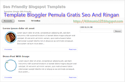 Template Bloggler Pemula Gratis Seo And Ringan_Klik Mania123