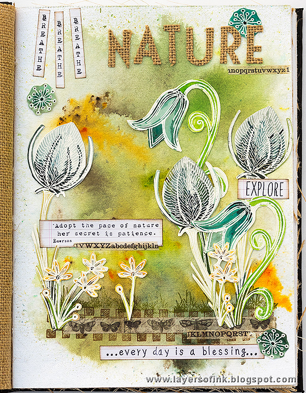 Layers of ink - Nature Art Journal Page by Anna-Karin with Paper Artsy Infusions