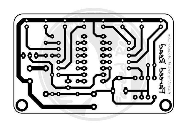 Layout LED Chaser IC CD4094.