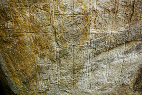 Sakwala Chakraya is star gates of Sri Lanka, carved on rock surface