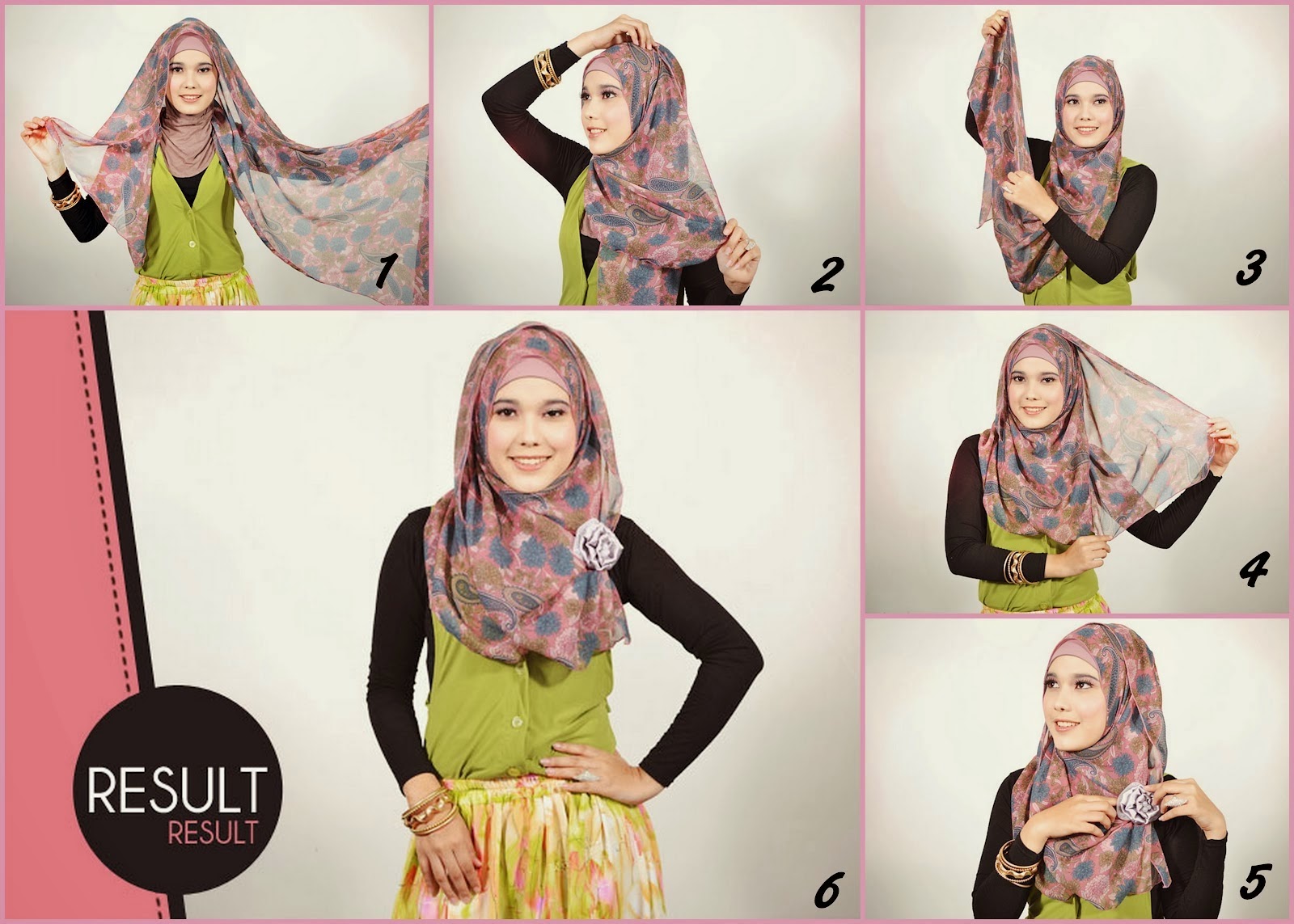 Tutorial Kerudung Segi Empat Wajah Bulat Tutorial Hijab Paling
