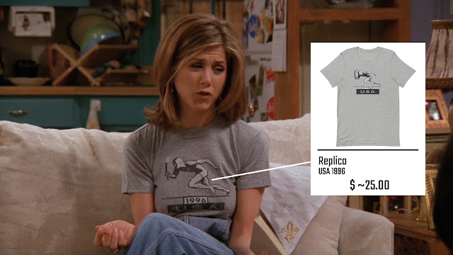 USA 1996 Olympic torch Rachel Green t-shirt FRIENDS tv show S02E19.