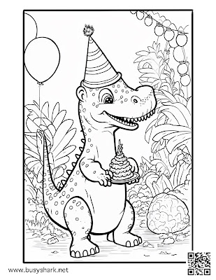 download for free .happy birthday dinosaurs free coloring pages. cute dinosaur for birthday party