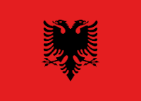 FLAG OF ALBANIA - BENDERA NEGARA ALBANIA