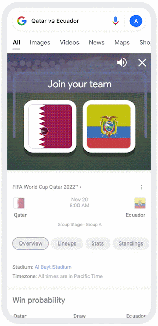 Come seguire i Mondiali in Qatar con Google