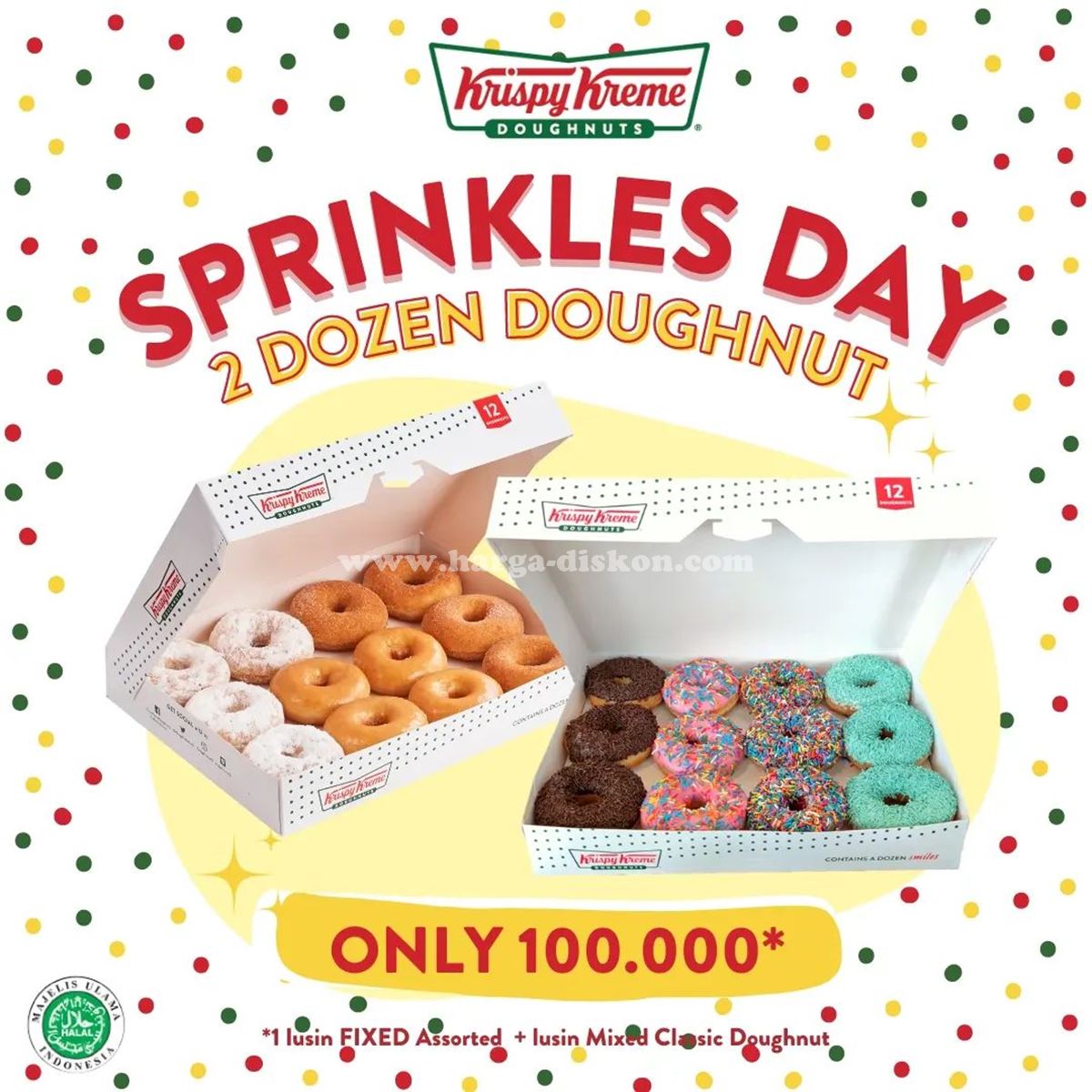 Promo KRISPY KREME Terbaru 2 Lusin Donut Rp100.000 Periode 24 Januari 2023