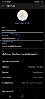 cara mengganti nama di instagram