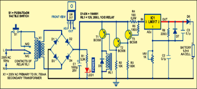  Auto Turn-Off Battery Charger Circuit Diagram