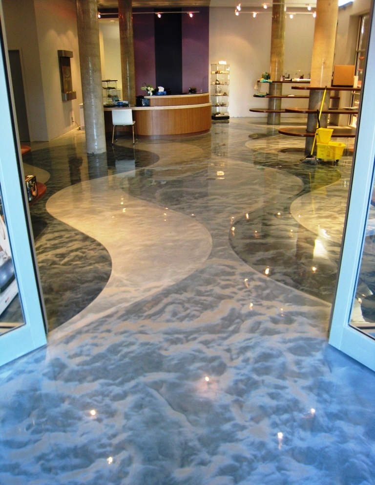 Pure Metallic Metallic Epoxy Floor Coating Pictures