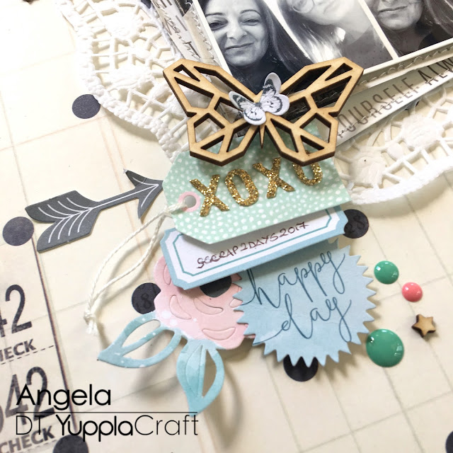 Partner in Crime Scrapbook Layout by Angela Tombari For Yuppla Craft DT