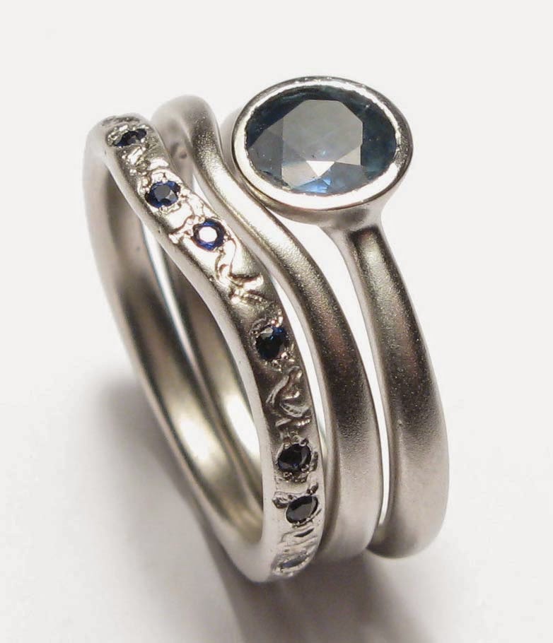 ... matching wedding ring sets blue diamond categories wedding rings