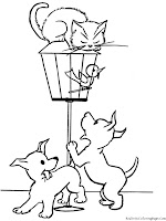 Cat And Dog Realistic Coloring Pages