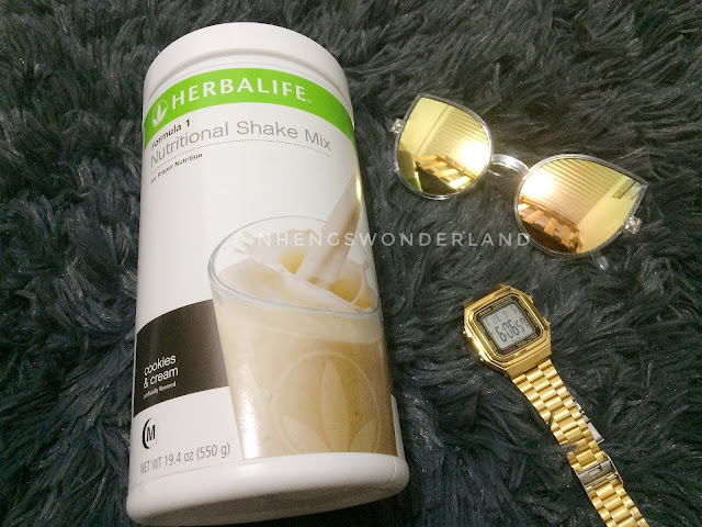 Herbalife F1 Nutritional Shake Mix on Cookies and Cream flavor