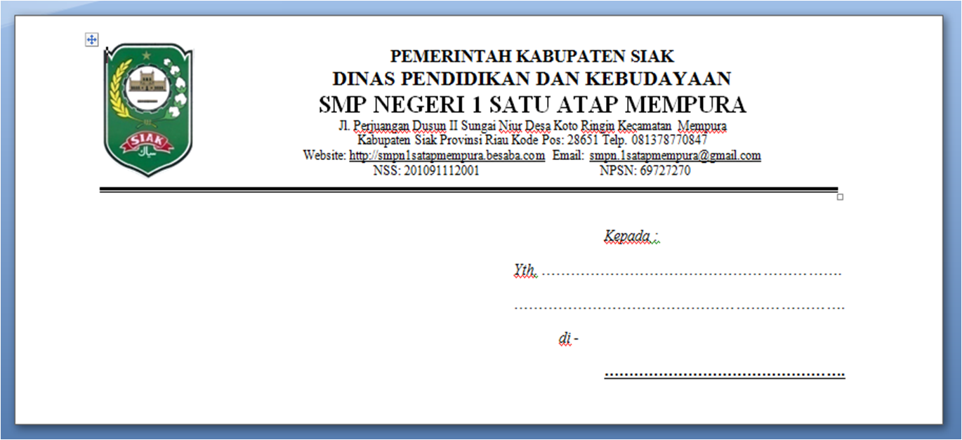 Contoh Surat Resmi Sekolah Untuk Wali Murid Surat Ras